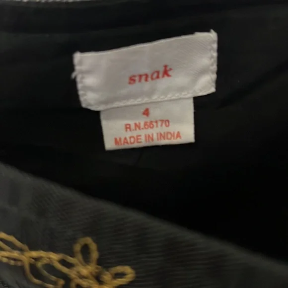 Anthropologie Snak silk embroidered midi skirt size 4 - Picture 3 of 6